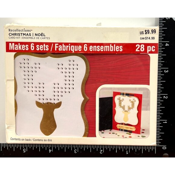 530830 Recollections Christmas Card Making Kit with Deer Embellishment - Picture 1 of 3